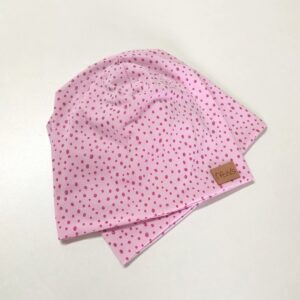 Prehodna kapa - srebrne pikice roza