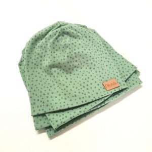 Prehodna kapa - srebrne pikice zelena