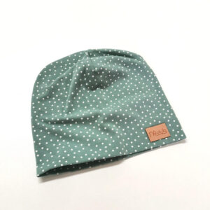 Prehodna kapa - pikice temna mint