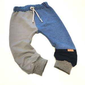 Baggy hlače "PUZZLE" - sivo modra