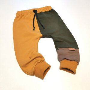 Baggy hlače "PUZZLE" - oker olivna