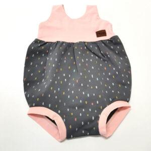 Romper - pisane pikice siva